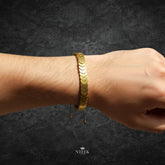 Gold Chevron Stainless Steel Bracelet