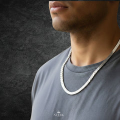 Premium Silver Cuban Link Necklace – 8mm, 24-Inch