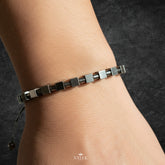 Black Hexagon Stainless Steel Bracelet