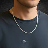 Flat Snake Chain – 6.2mm, Stainless Steel, 24 inch (Men & Boys)