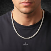 Twisted Curb Chain – 6mm, Stainless Steel, 24 inch (Men & Boys)