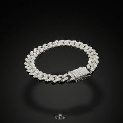 Silver Diamond Stainless Steel Bracelet