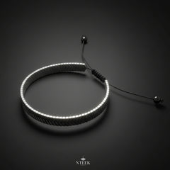 Black Chevron Stainless Steel Bracelet