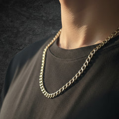 Classic Silver Cuban Link Chain Necklace – 24-Inch